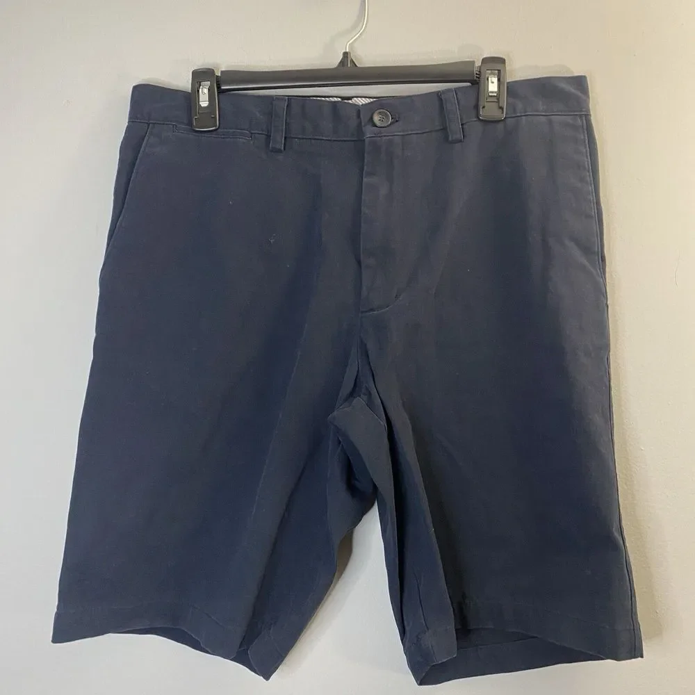 Banana Republic Men's Basic True Navy Blue Chino‎ Shorts Sz 34 Golf Outdoor